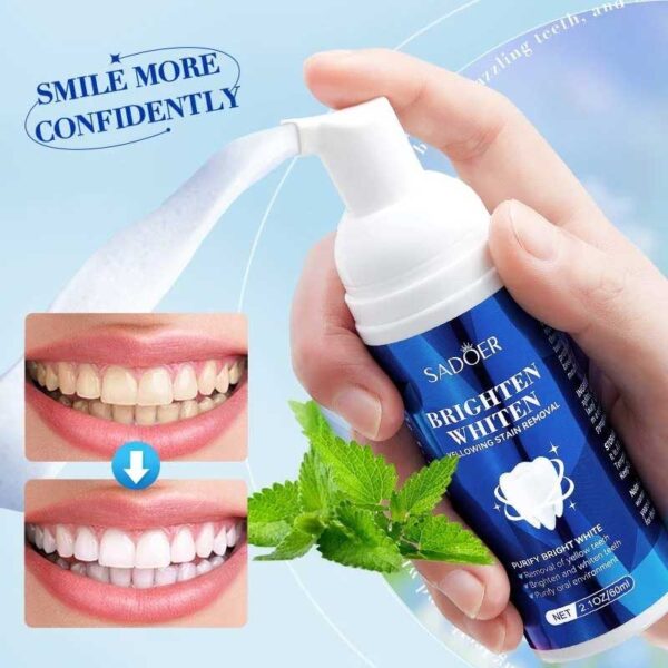 فوم سفید کننده دندان سادور Sadoer مدل Brighten Whiten حجم 60ml