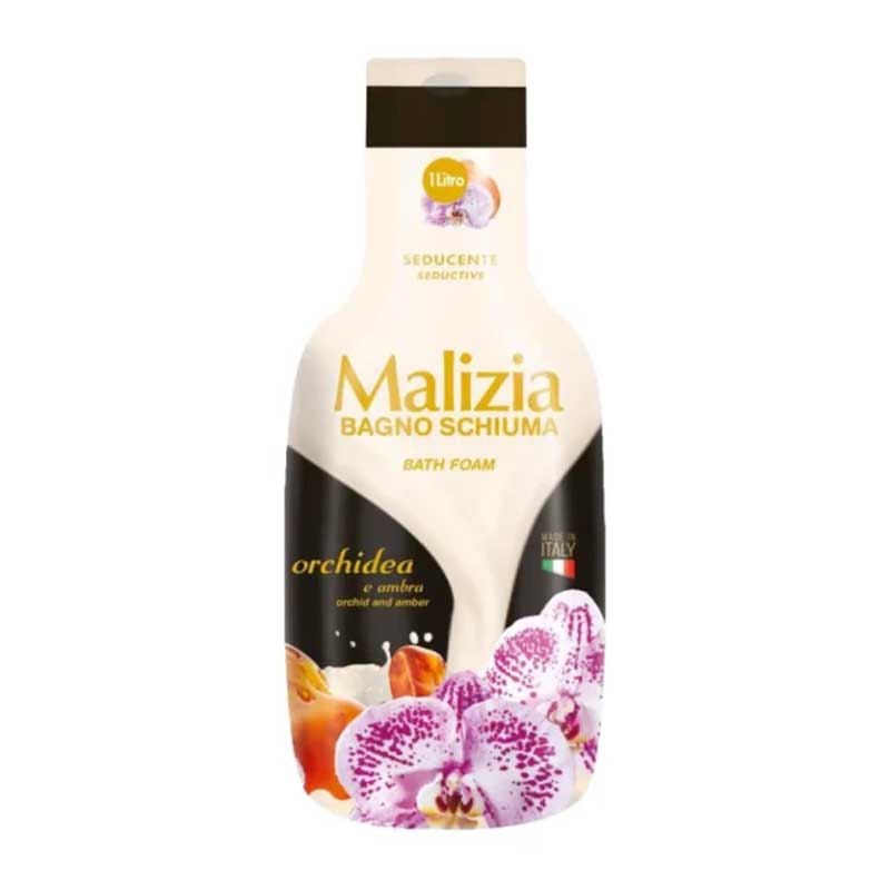 شامپو بدن مالیزیا Malizia رایحه کهربا و ارکیده مدل Bango Schiuma حجم 1000ml