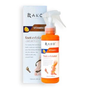 اسپری اسکراب لایه بردار پا راکو Rako حاوی ویتامین Vitamin C حجم 150ml