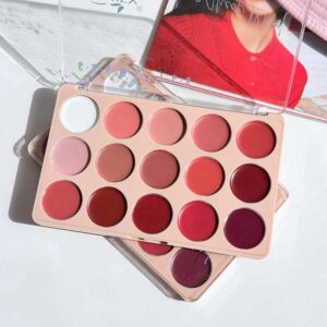 پالت رژ لب و گونه 15 رنگ فور اور Pink Key