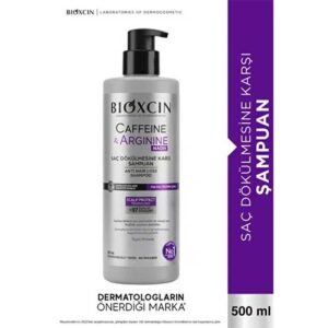 شامپو ضد ریزش مو حاوی کافئین بیوکسین Bioxcin مدل Caffeine & Arginine حجم 500ml