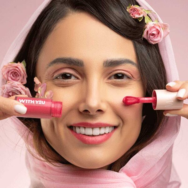 تینت لب مایع کرمی ویت یو With You مدل C6 Petal