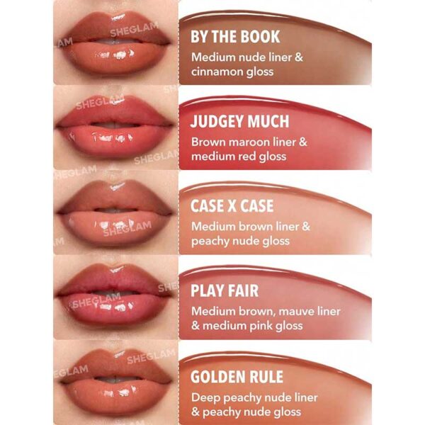 لیپ گلاس و خط لب دو طرفه شیگلم Sheglam مدل Lip Rules Liner & Gloss Pen