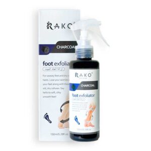 اسپری اسکراب لایه بردار پا راکو Rako مدل ذغالی Charcoal حجم 150ml