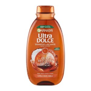 شامپو مو مناسب موهای فر، وز، خشک و مجعد گارنیر Garnier مدل Ultra Dolce Olio di Cocco & Burro di Cacao حجم 300ml