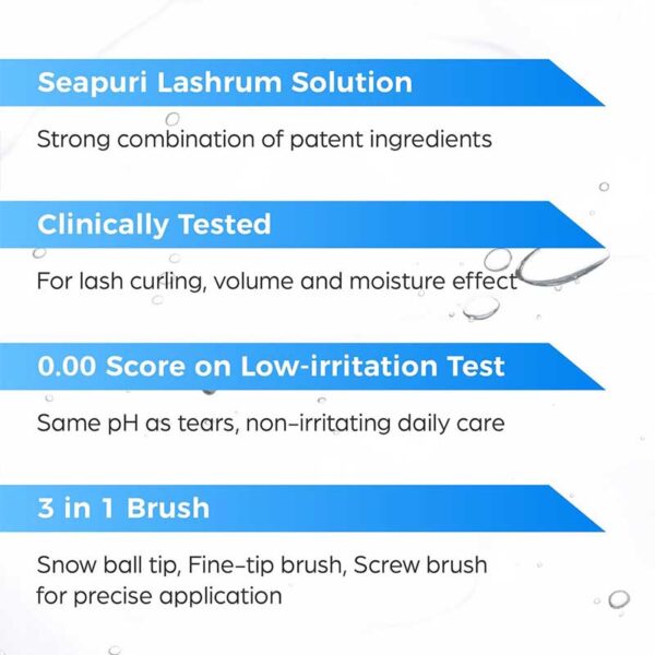 سرم تقویت مژه سی پوری Seapuri مدل Lashrum Eyelash Enhancing Serum حجم 10g
