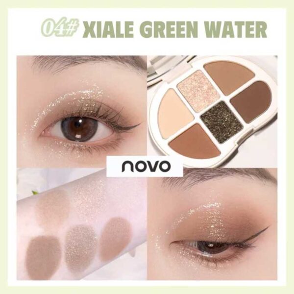 پالت سایه 6 رنگ فانتزی طرح گاو نوو Novo مدل Cow