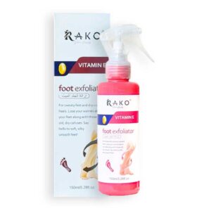 اسپری اسکراب لایه بردار پا راکو Rako حاوی ویتامین Vitamin E حجم 150ml