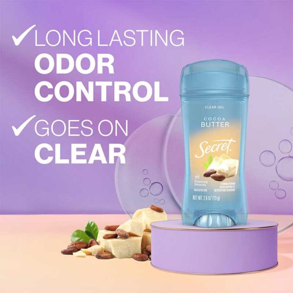 مام صابونی ضد تعریق و تسکین دهنده سکرت Secret رایحه کره کاکائو Cocoa Butter