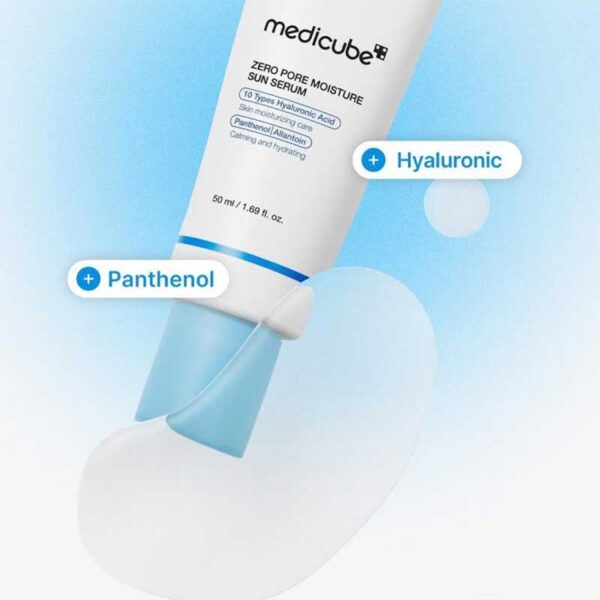 سرم ضد آفتاب کنترل منافذ مدی کیوب Medicube مدل Zero Pore Moisture Sun Serum حجم 50ml