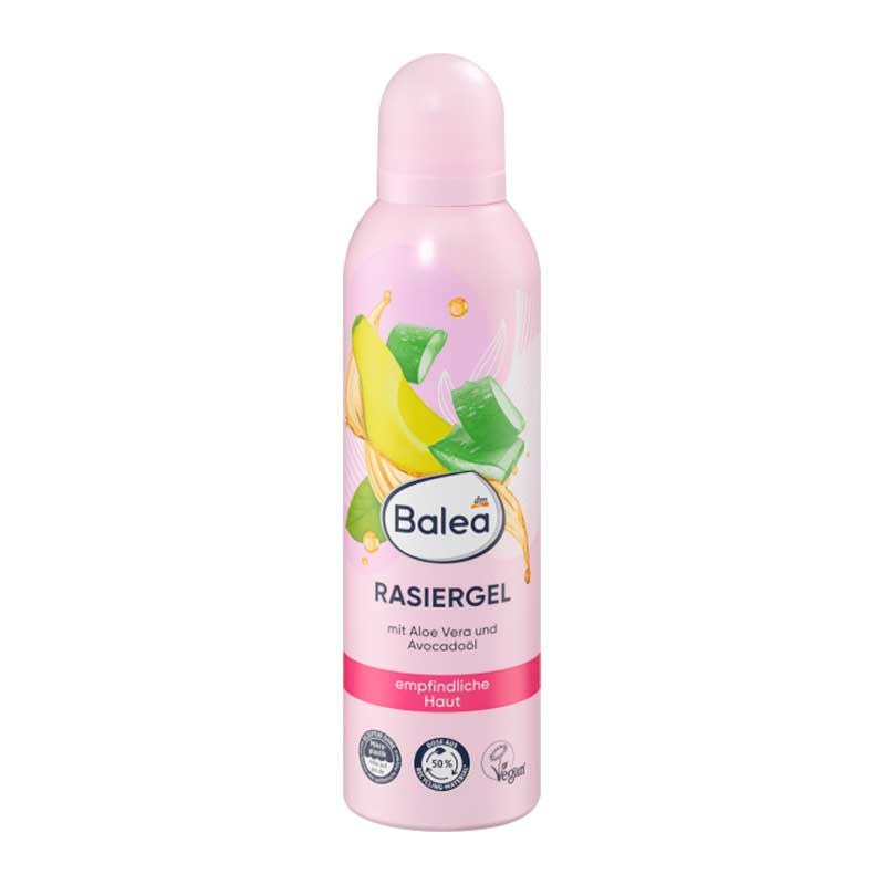 فوم قبل از اصلاح بدن بانوان باله آ balea حاوی روغن آلوئه ورا و آووکادو مدل Rasiergel حجم 200ml