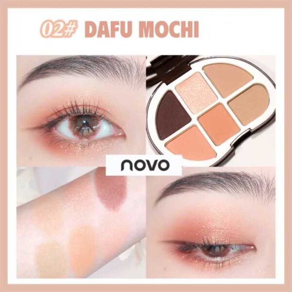 پالت سایه 6 رنگ فانتزی طرح گاو نوو Novo مدل Cow