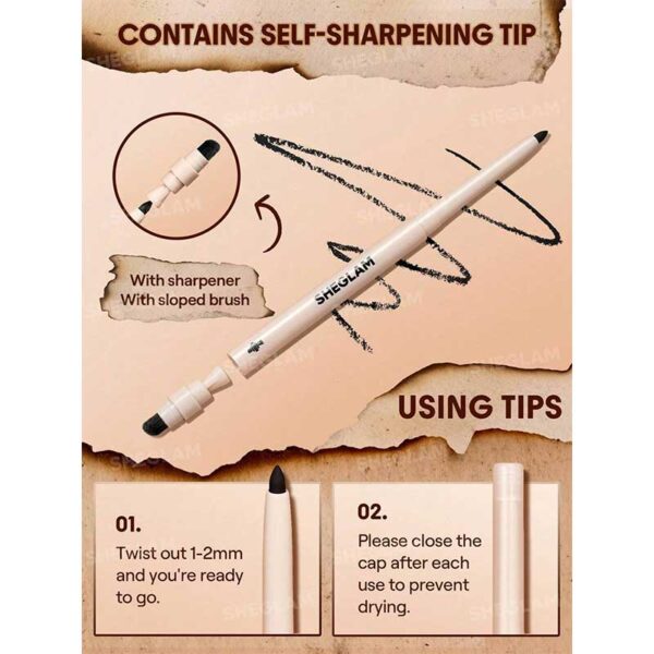 خط چشم ژلی دو طرفه شیگلم Sheglam مدل Gel Glide Eyeliner