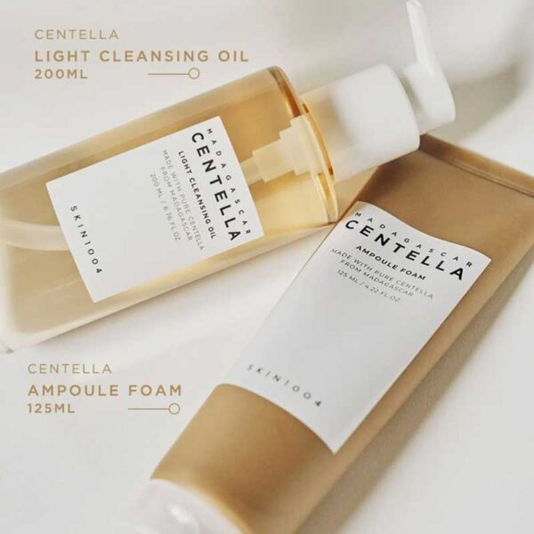 پک شوینده روغنی و فوم آمپولی تسکین دهنده و ضد جوش سنتلا Centella مدل Double Cleansing Duo