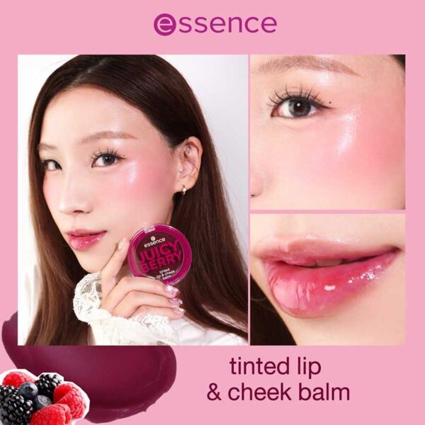 بالم حرارتی لب و گونه اسنس Essence مدل JUICY BERRY tinted lip & cheek balm