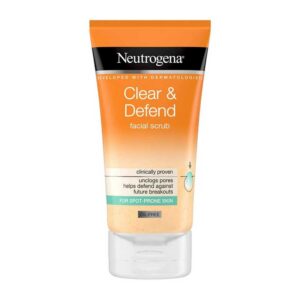 تخفیف ویژه اسکراب شوینده صورت نوتروژینا Neutrogena مدل Clear & Defend حجم 150ml