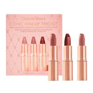 کیت رژ لب آیکونیک شارلوت تیلبری Charlotte Tiburys مدل Iconic Mini Lip Trio Kit