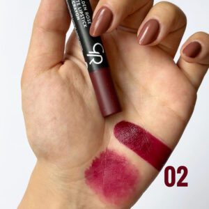 رژلب مدادی گلدن رز Golden Rose مدل Matte Lipstick Crayon کد 02