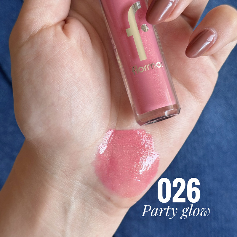 لیپ گلاس فلورمار Flormar مدل Dewy Lip Glaze کد 026 Party Glow حجم 4.5ml