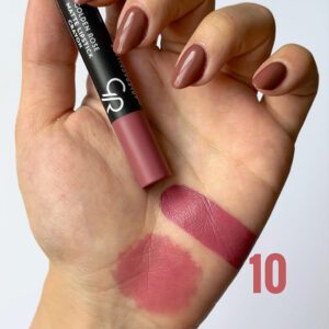 رژلب مدادی گلدن رز Golden Rose مدل Matte Lipstick Crayon کد 10