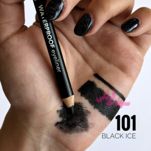 مداد چشم ضد آب Waterproof فلورمار Flormar رنگ مشکی یخی Black Ice 101