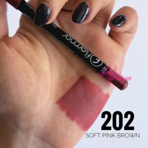 مداد لب ضد آب Waterproof فلورمار Flormar رنگ 202 Soft Pink Brown