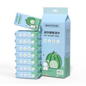 بسته 8 عددی پک دستمال مرطوب (64 عدد) Melly Bantang مدل Mini