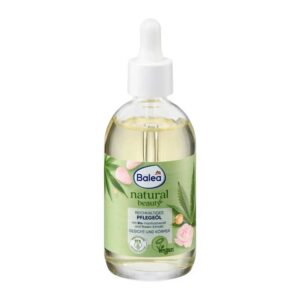 روغن صورت و بدن روغن گیاهی تقویتی با عصاره گل رز و شاهدانه باله‌ آ Balea مدل Natural Beauty حجم 100ml