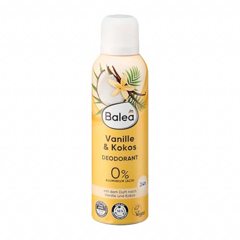 اسپری ضد تعریق بدون آلومینیوم بالهآ Balea رایحه وانیل و نارگیل Vanille & Kokos حجم 200ml