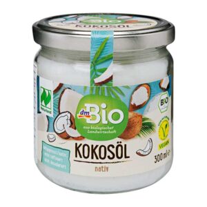 روغن نارگیل ارگانیک حاوی ویتامین‌ ها و خواص اصلی نارگیل بیو dmBio مدل Kokosol Nativ حجم ۳۰۰ml