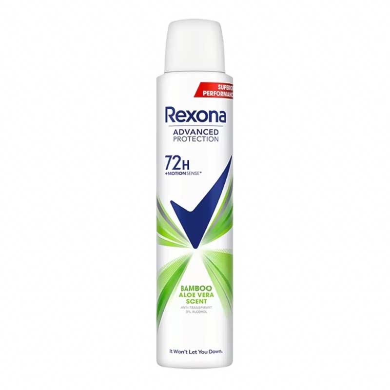اسپری ضد تعریق 72 ساعته زنانه رکسونا Rexona مدل Bamboo & Aloe Vera حجم 200ml