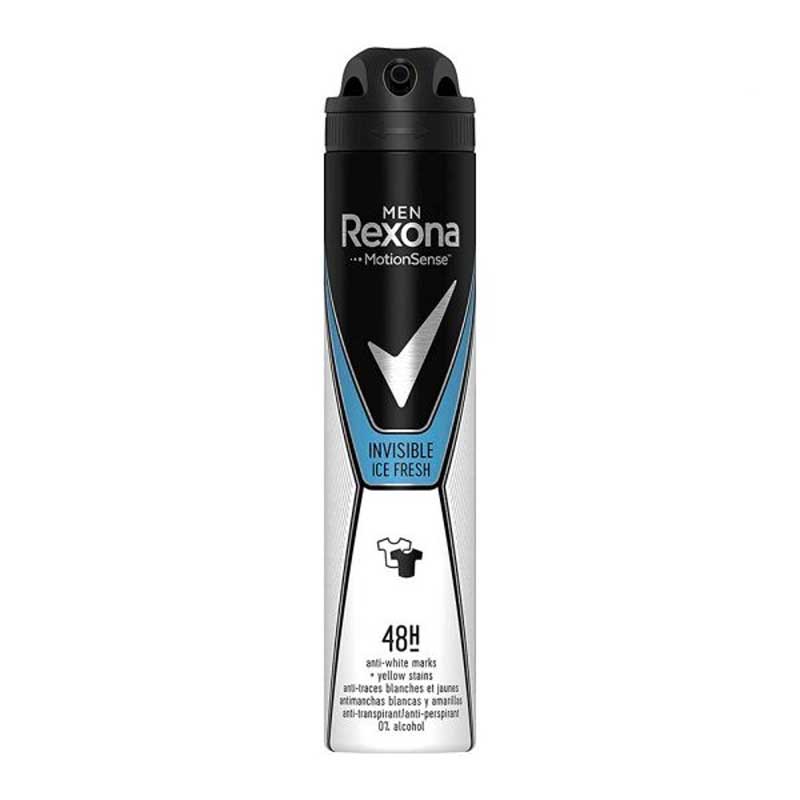 اسپری ضد تعریق 48 ساعته مردانه رکسونا Rexona مدل Invisible Ice Fresh حجم 200ml