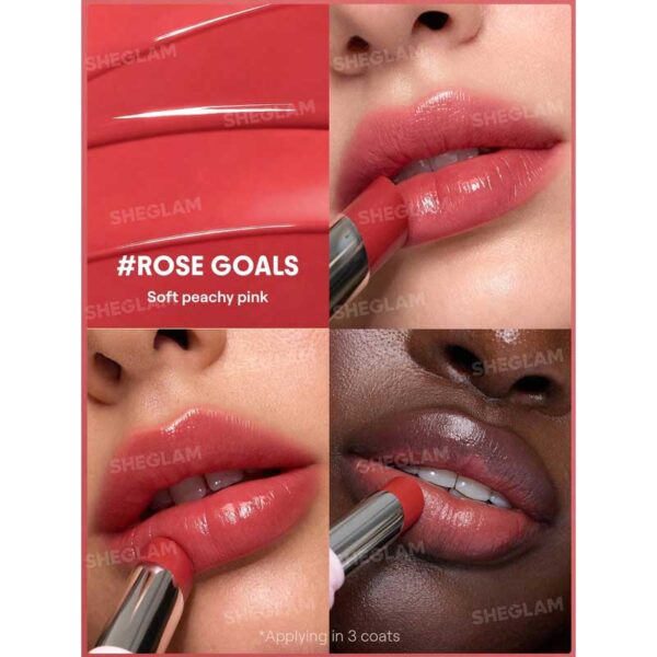 بالم لب روغنی شیگلم Sheglam مدل Silk Slip Lip Oil Balm رنگ 108 Rose Goals