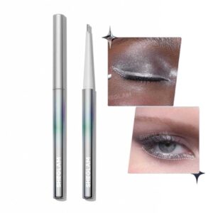 خط چشم نقره ای متالیک YK2 شیگلم Sheglam مدل Silver Strobe Metallic Eyeliner