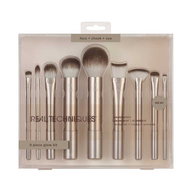 ست براش آرایشی 9 عددی ریل تکنیک Real Techniques مدل Face + Cheek + Eye 9 Piece (های کپی)