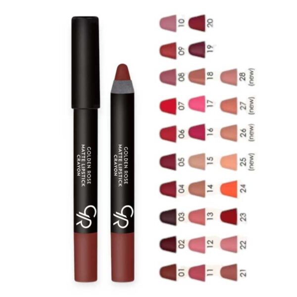 رژ لب مدادی گلدن رز Golden Rose مدل Matte Lipstick Crayon