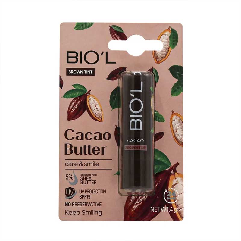 تینت لب قهوه ای بیول Biol رایحه کره کاکائو Cocoa Butter مدل Brown Tint