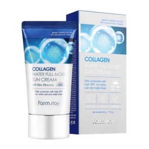 کرم ضد آفتاب SPF50 آبرسان حاوی کلاژن فارم استی Farm Stay مدل Collagen Water حجم 50g