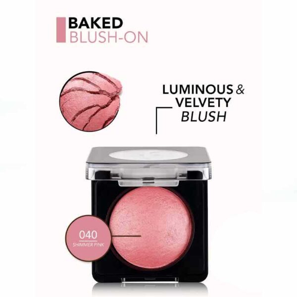 رژگونه تراکوتا فلورمار Flormar مدل Baked Blush On کد 040 Shimmer Pink