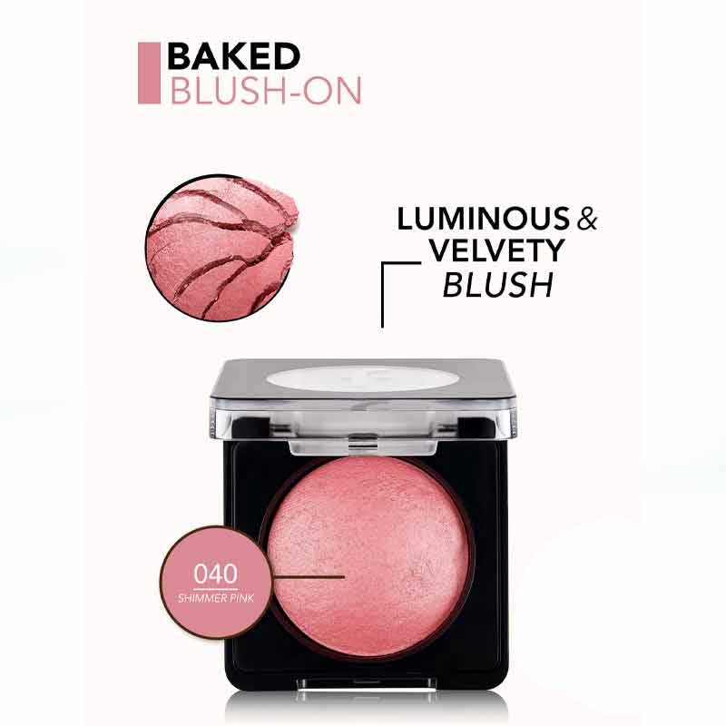 رژگونه تراکوتا فلورمار Flormar مدل Baked Blush On کد 040 Shimmer Pink