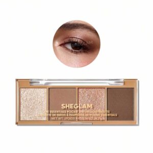 پالت سایه چشم 4 عددی شیگلم Sheglam مدل Essentials Pocket رنگ Confident