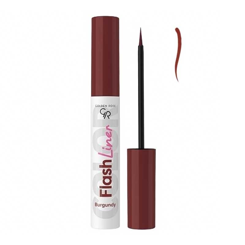 خط چشم مویی زرشکی گلدن رز Golden Rose مدل Flash liner رنگ Burgudy