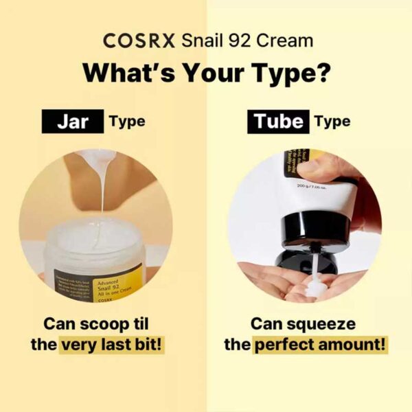 کرم آبرسان و مرطوب کننده حلزون 92 درصد کوزارکس Cosrx مدل Advanced Snail 92 حجم 20g