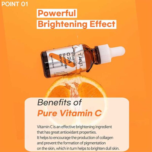 سرم ضد لک و روشن کننده ویتامین C تیام Tiam مدل Vitamin C24 Surprise Serum حجم 30ml