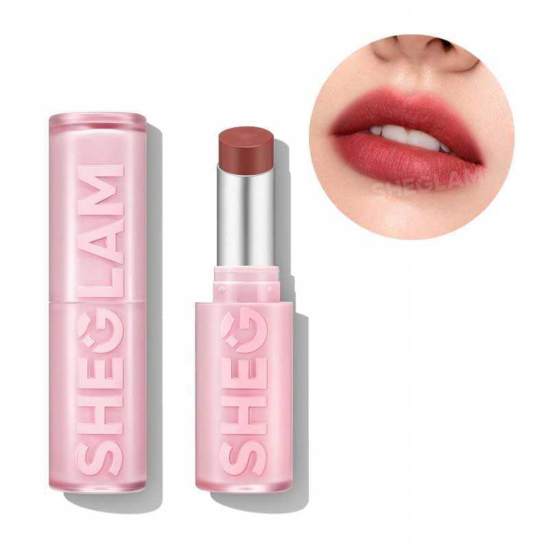 رژ لب مات بلوری شیگلم Sheglam مدل Lip Veil Cushion Lightweight رنگ Go Off