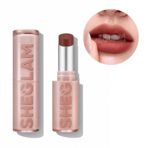 رژ لب مات بلوری شیگلم Sheglam مدل Lip Veil Cushion Lightweight رنگ Clock It
