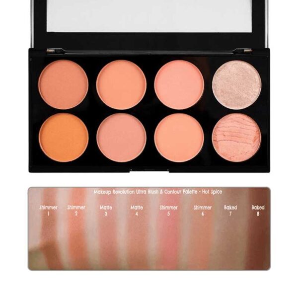 پالت رژگونه رولوشن Revolution کالکشن Ultra Blush رنگ Hot Spice
