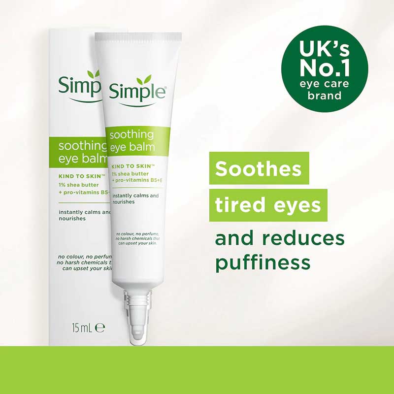 کرم تسکین دهنده دور چشم سیمپل Simple مدل Soothing Eye Balm حجم 15ml
