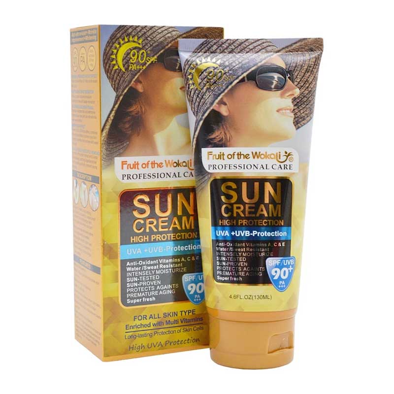 لوسیون ضد آفتاب بی رنگ ووکالی مدل SPF90 مناسب انواع پوست حجم 130ml