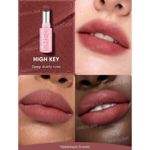 رژ لب مات بلوری شیگلم Sheglam مدل Lip Veil Cushion Lightweight رنگ High Key